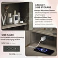 thumbnail image 6 of OKD Makeup Vanity Desk with Lights and Mirror, Vanity Table with 5 Drawers and Charging Station for Bedroom,Alder Grey, 6 of 7