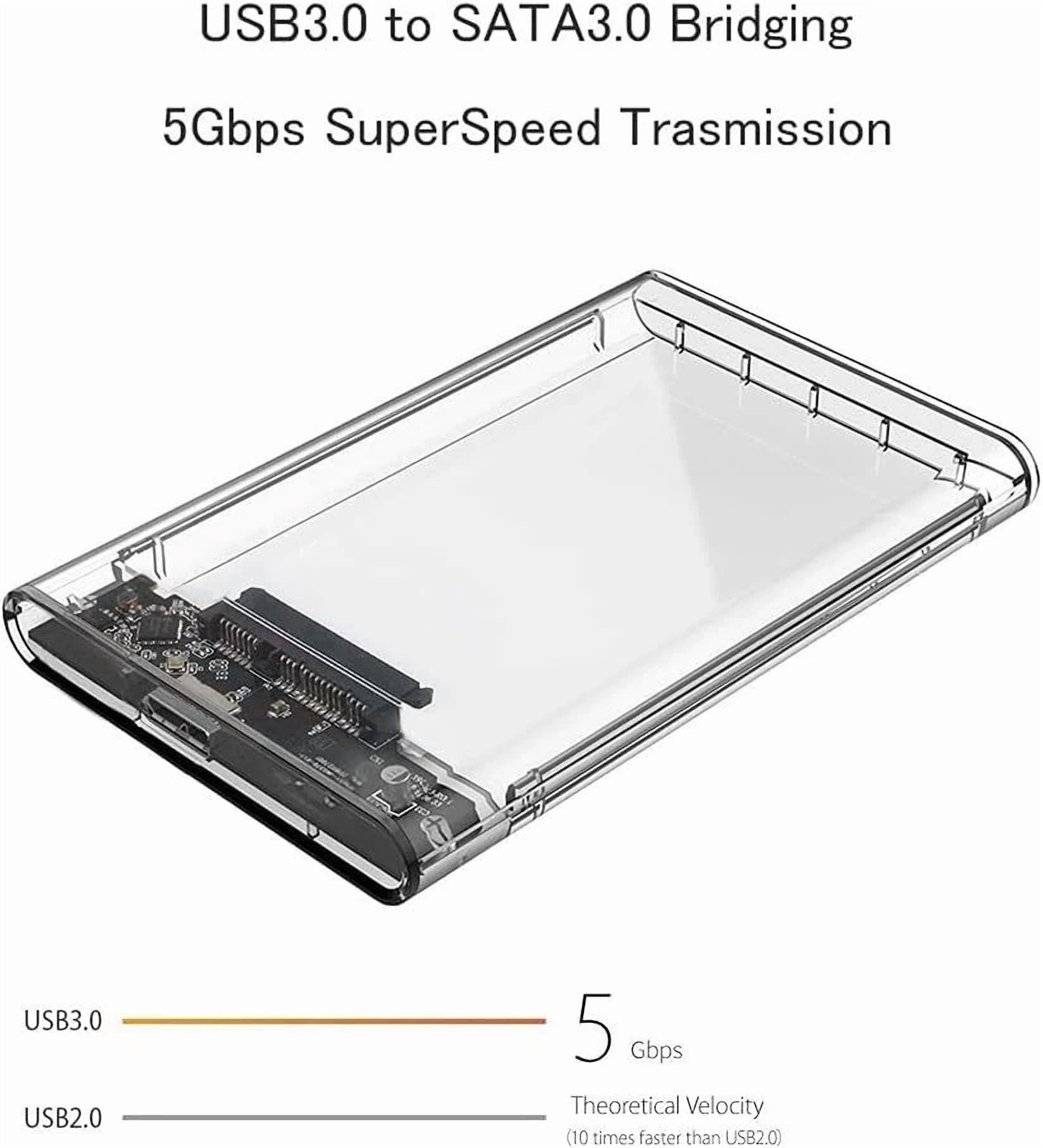 CIRCLE- 2.5" External Hard Enclosure Sata To Usb 3.1 Tool-Free Clear Ssd & Hdd 9.5Mm 7Mm