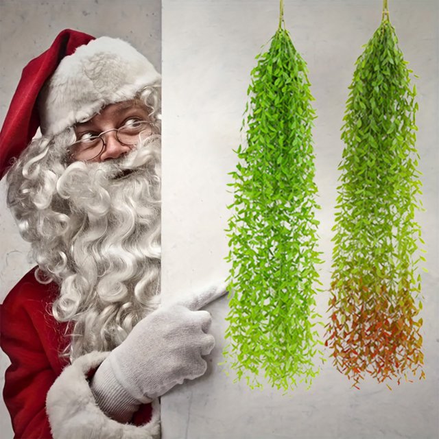 Ganfancp Christmas Leaf Vines Home Wall Hanging Christmas Festival Decoration Simulation Christmas Vines Festival Atmospheres Vines Ofertas Del Día 1* Vid