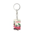 thumbnail image 2 of Uemuo Merry Christmas 1 Pattern Rectangular Metal Keychain - Durable, Stylish, and Personalized Key Ring for Men and Women,Engraved Keychain,Gift Slim Sturdy Keychain, 2 of 7