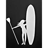 Chase Grace Studio Stand Up Paddle Board SUP Vinyl Decal Sticker|White|Cars Trucks Vans SUV Laptops Wall Art|5.5" X 4"|CGS783