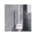 thumbnail image 2 of 1pc Pink Cartoon Cute Toilet Brush Wall-Mounted Toilet Bowl Scrubber With Long Handle, 2 of 5