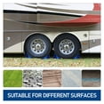 thumbnail image 2 of unbranded 2Pcs Blue Plastic Rectangular Wheel Chocks for Travel Trailers and Cars, 2 of 5