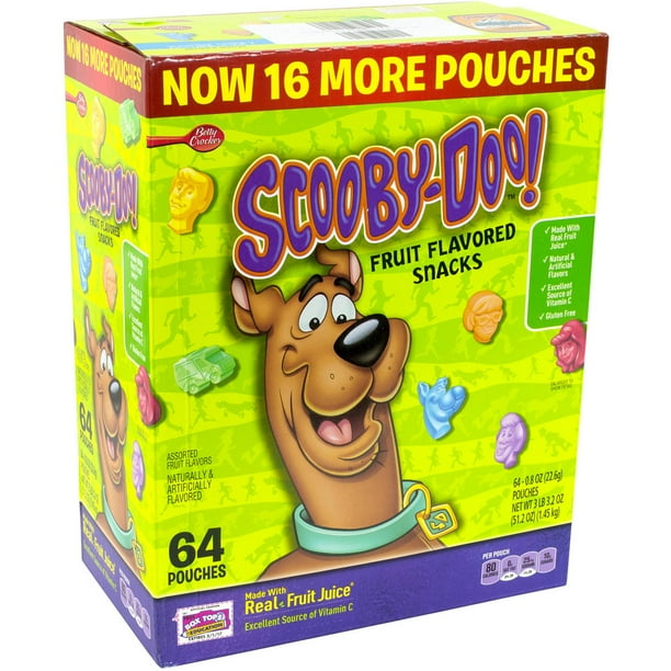Scooby Doo! Fruit Flavored Snacks, 0.8 oz, 64 count