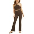 thumbnail image 4 of Guess DARK COFFEE Women's Carmella Ribbed Halter Top, 4 of 4