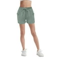 thumbnail image 6 of XXWXYD Clearence Girls Wide Leg Linen Shorts Elastic Waist Beachwear with Pockets Summer 2025 Casual Resort Drawstring High-Rise Shorts for Teens, 6 of 8