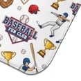 thumbnail image 5 of White Baseball Fun Club Pattern Dish Drying Mat for Kitchen 1 Pack, Ultra Absorbent Microfiber Dishes Drainer Mats,16"x18", 5 of 6