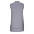thumbnail image 4 of LYEAA Womens Tank Tops Plus Size Long Sleeveless Crew Neck Spring Summer Loose Casual Tee Shirts Solid Vacation Beach Elegant Fashion Pullover Vest Breathable Soft Loungewear Going Out Clothes Gray M, 4 of 6