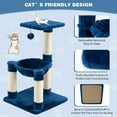 thumbnail image 6 of Cat Tower, Cat Tree for Indoor Cats, Multi-level Cat Tree with Scratching Posts and Cat Hammock-Blue for Kittens, Elderly Cats, Adult Cats, 6 of 7