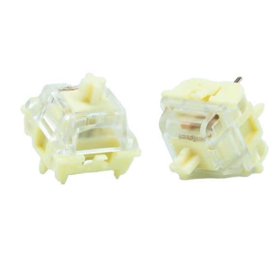 GATERON Jelly Series Keyboard Switches, Linear Tactile Silent RGB LED 5 Pin Factory Pre-lubed Full POM Key Switches for MX Mechanical Keyboard (Banana,110PCS)