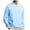 Light Blue, variant on Wyobmus Mens Shirt Short Sleeve Front Button Down Shirt Summer Solid Ripple Pealted Collared Cardigan Shirts With Pocket S-2X A-Coffee
