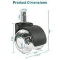 thumbnail image 3 of 5Pcs Chair Casters, Universal Heavy Duty Office Chair Casters, 2 Inch Replacement Chair Wheels Rollerblade Style, 3 of 7
