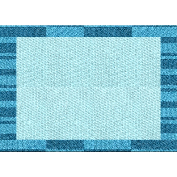 Ahgly Company Indoor Rectangle Patterned Butterfly Blue Area Rugs, 8' x 10'