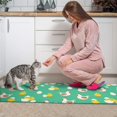 thumbnail image 3 of Hen and Egg Green Pattern Anti Fatigue Kitchen Rugs Set Of 2, Non Slip Washable Decorative Floor Mats for Kitchen Sink Laundry, 17"x30" and 17"x47", 3 of 6