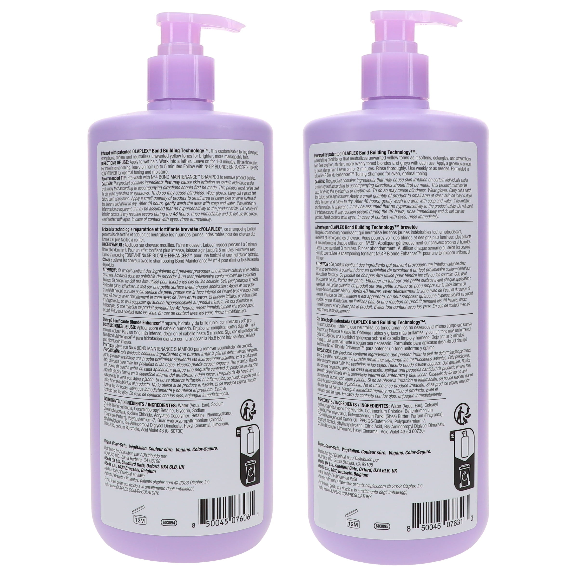 Olaplex No.4p Blonde Enhancer Toning Shampoo 33.8 oz & No. 5P Blonde Enhancer Toning Conditioner 33.8 oz Combo Pack