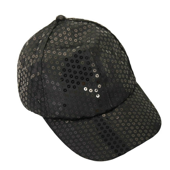 GZWYHT Baseball Caps,Trucker Hats MSequin Baseball Cap Black Running Hat,Unisex Baseball Cap Black