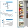 thumbnail image 5 of VyGrow 8-Tier 12.3" W Narrow over the Door Pantry Organizer with Adjustable Basket, Pantry Door Organization for Kitchen Storage Room Spice Rack, White, 5 of 6
