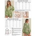 thumbnail image 4 of Avidlove Knit Pajama Set for Women Long Sleeve Floral Tops and Shorts Lounge Set with Pocket 2 Piece Matching Outfits Casual Sweater Sets Sleepwear, 4 of 6