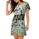 thumbnail image 2 of Fotbe I Haven't Been Everywhere But Its On My List Bata de Dormir para Mujer con Estampado, Camisón de Algodón de Manga Corta, Ropa de Dormir Casual, 2 of 6
