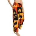 thumbnail image 2 of Sigee Halloween Banner Symbols Print Women's Soft Pajama Pants - Breathable and Comfortable Lounge Sleep Bottoms with Elastic Waistband and Pockets-X-Large, 2 of 9