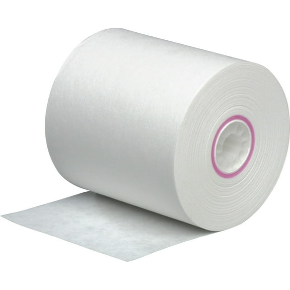 PM, PMC07702, One-Ply Calculator/Receipt Rolls, 3.0" x 150', 50 /Carton, White