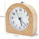 thumbnail image 3 of Despertador Funciona con pilas Función de repetición Despertador de viaje Madera Luminoso Despertador analógico Silencioso Sin tictac Reloj de aguja Alarma de sonido ascendente - Madera clara JFHHH pequeña, 3 of 5