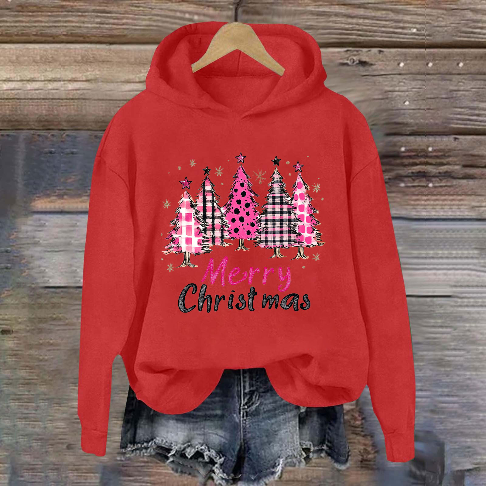 Sweat-shirt Femme Merry Christmas - Pull De Noël Décontracté à Manches Longues, Coupe Ample, Avec Poche - Pour Fêtes, Cadeau