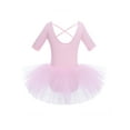 thumbnail image 5 of Sxiwei Kids Girls Short Sleeve Ballet Dance Dress Tutu Skirt Leotard Gymnastics Outfit Dancewear Pink 2-3, 5 of 7