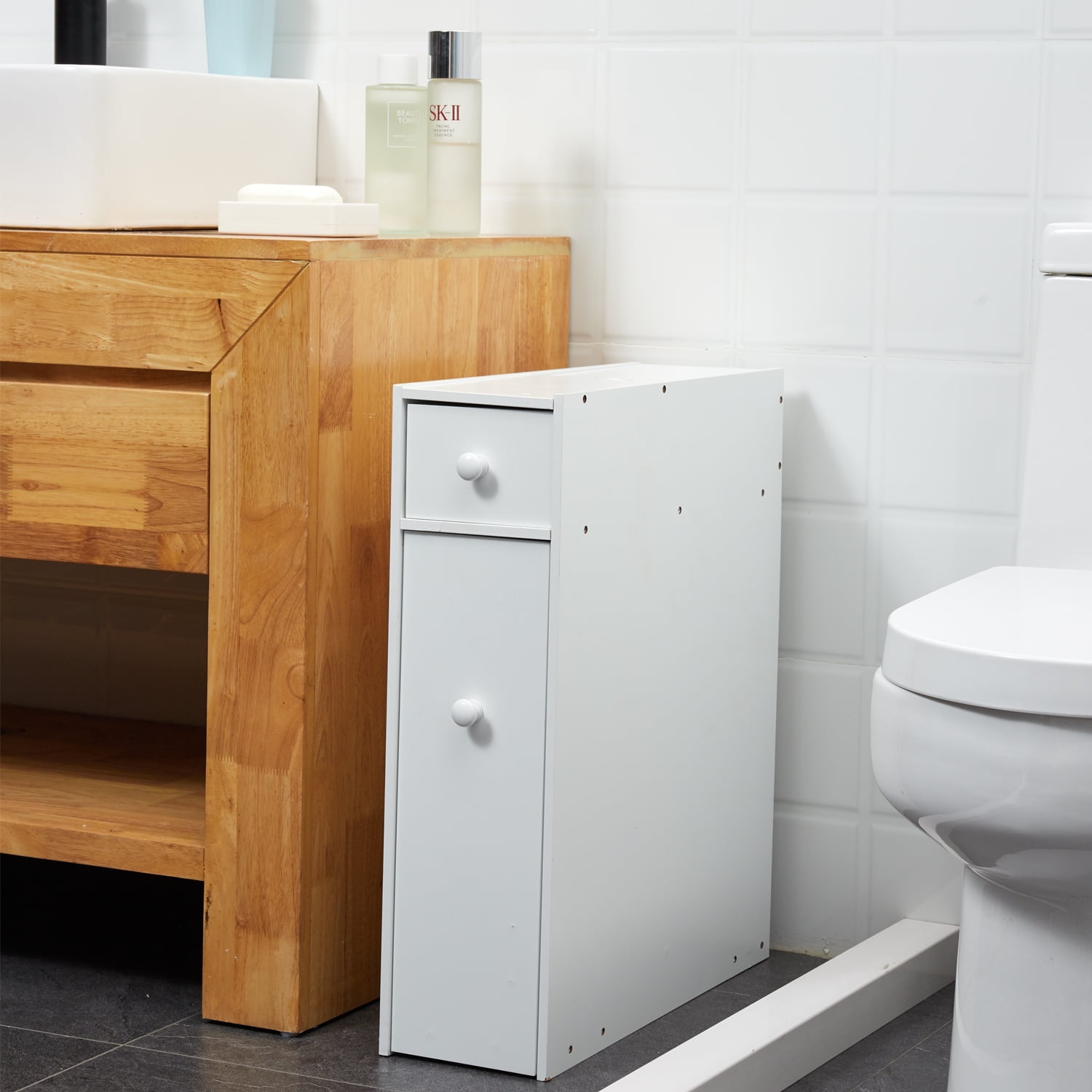 Buy HOMBOUR Bathroom Storage Beside Toilet Storage with Slide