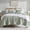 Mist Sage-Twin(68"x90"), variant on Navy Blue King(104"x90") Scalloped Farmhouse Quilt Bedding Set