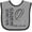 Heather and Black, variant on Inktastic Skin Cancer Awareness- Fight, care, cure Boys or Girls Baby Bib