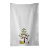 Carolines Treasures WDK3074WTKT 28 x 19 in. Unisex Siberian Husky Silver & White No.1 Christmas White Dish Towels Kitchen Towel - Set of 2