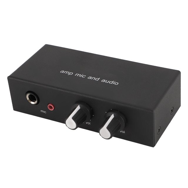 Preamplificador de Sonido Estéreo Con 3 Puertos de Salida, Preamplificador de Fonógrafo Con Micrófono Dinámico de 6,5 mm, Interfaz de Condensador de Micrófono de 3,5 mm PARA