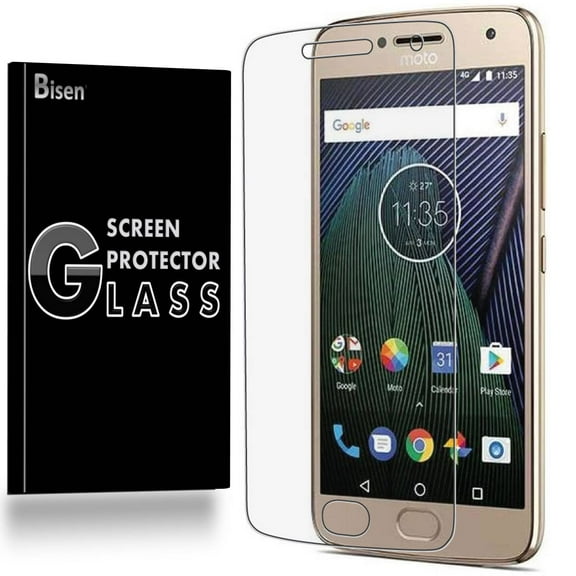 Motorola Moto G5 / Motorola Moto G (5th Gen) [3-Pack BISEN] 9H Tempered Glass Screen Protector, Anti-Scratch, Anti-Shock, Shatterproof, Bubble Free