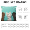 thumbnail image 5 of COMIO  Rectangle Pillowcase Funny Colorful Kitten Cat Paws,Standard Throw Cushion Cover for Bed Couch Sofa Office Decor, 5 of 5