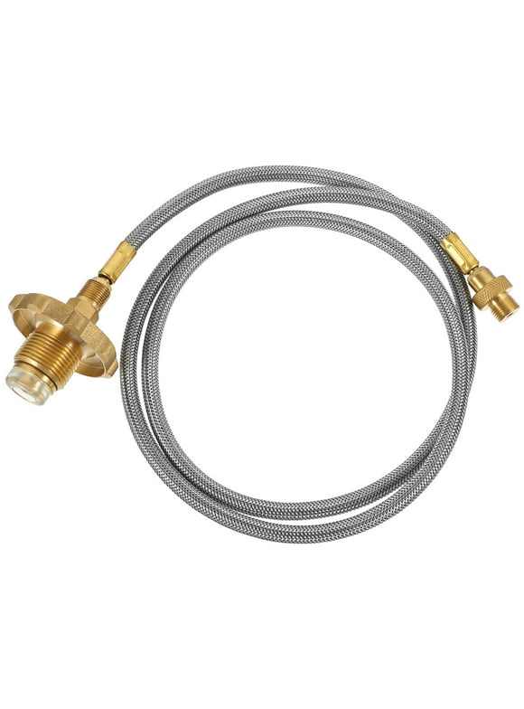 Propane Regulator and Hose Gas Grill Propane Pipe Braided Propane Hose for Outdoor Camping(1m)