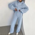 thumbnail image 3 of Traje de chándal de 2 piezas para mujer Traje de ocio de punto elástico Otoño Invierno Trajes femeninos Hugtrwg Para estrenar, 3 of 9