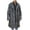 Dark Gray, variant on Men's Long Faux Fur Coat Single Breasted Warm Winter Trench Coat Fluffy Thick Overcoat Black 12(XXL)