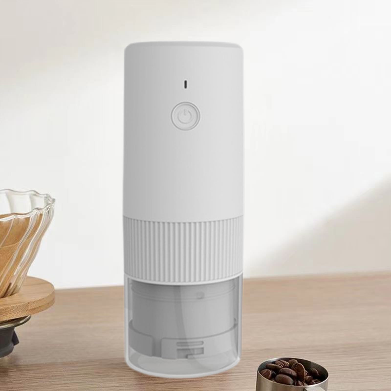 RoamHome Coffee Grinder Electric Rechargeable, 5-Speed Adjustable Grinding Machine, Portable Grinders for Coffee Spices Beans Herbs, Kitchen Supplies, Gift for Family Friend (White, 1PC)