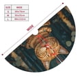 thumbnail image 3 of Sikiie Surreal Meditating Cat 30-48 inches {designName} Print Christmas Tree Skirt Snowman Xmas Tree Skirt with Edge Christmas Decorations for Holiday Party30", 3 of 7