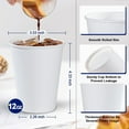 thumbnail image 2 of Lamosi 12 oz Disposable Paper Cups, White Hot Cups, 100 Count, 2 of 9