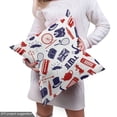 thumbnail image 4 of Ambesonne London Fabric by the Yard Upholstery, United Kingdom Country, 3 Yards, Royal Blue Red White, 4 of 4