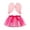 Hot Pink, variant on Coerni Girls Tutu Skirt Toddler Princess Ballet Tulle Skirts Elegant Part𝐲 Dress 2 Piece Dance Outfit with Wings Birthday Clothes