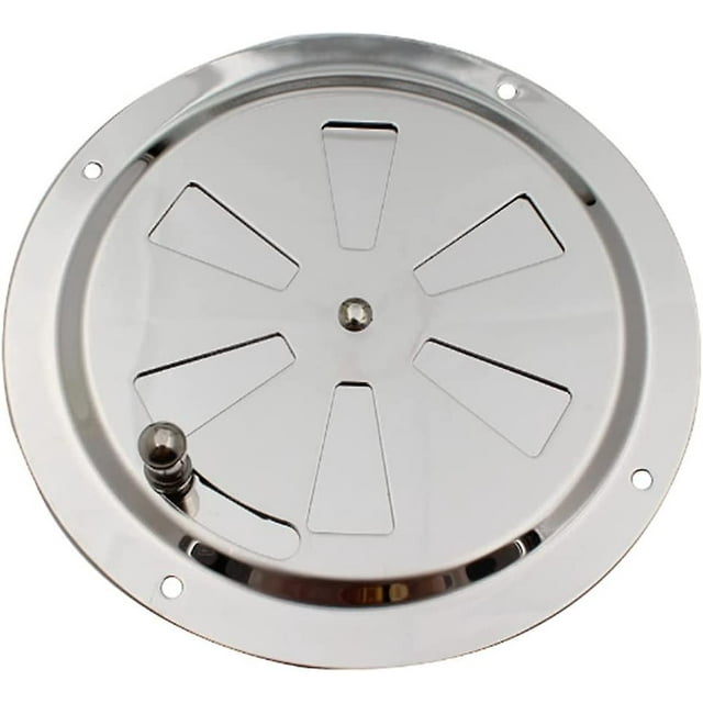 Rejilla de ventilación redonda, abertura de ventilación ajustable de acero inoxidable, entrada y salida de aire de 125 mm. JAMW Sencillez