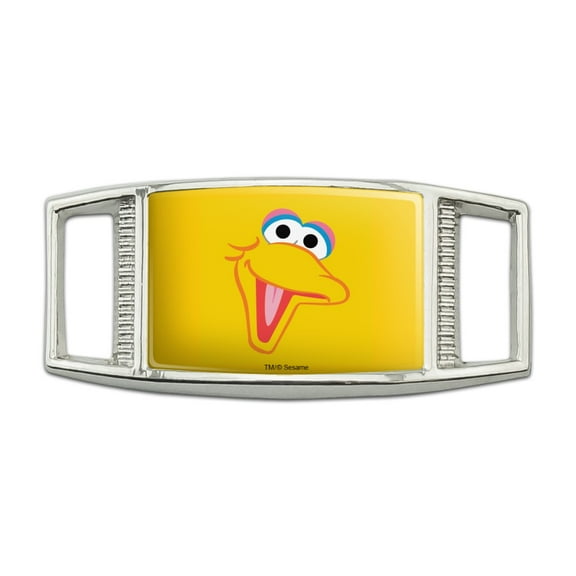 Sesame Street Big Bird Face Rectangular Shoe Shoelace Shoe Lace Tag Runner Gym Charm Decoration