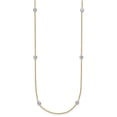 thumbnail image 2 of Auriga 18K Two-tone Gold Diamond Stations Necklace for Women 16" (0.3ct, Color- G-H, Clarity- SI1), 2 of 4