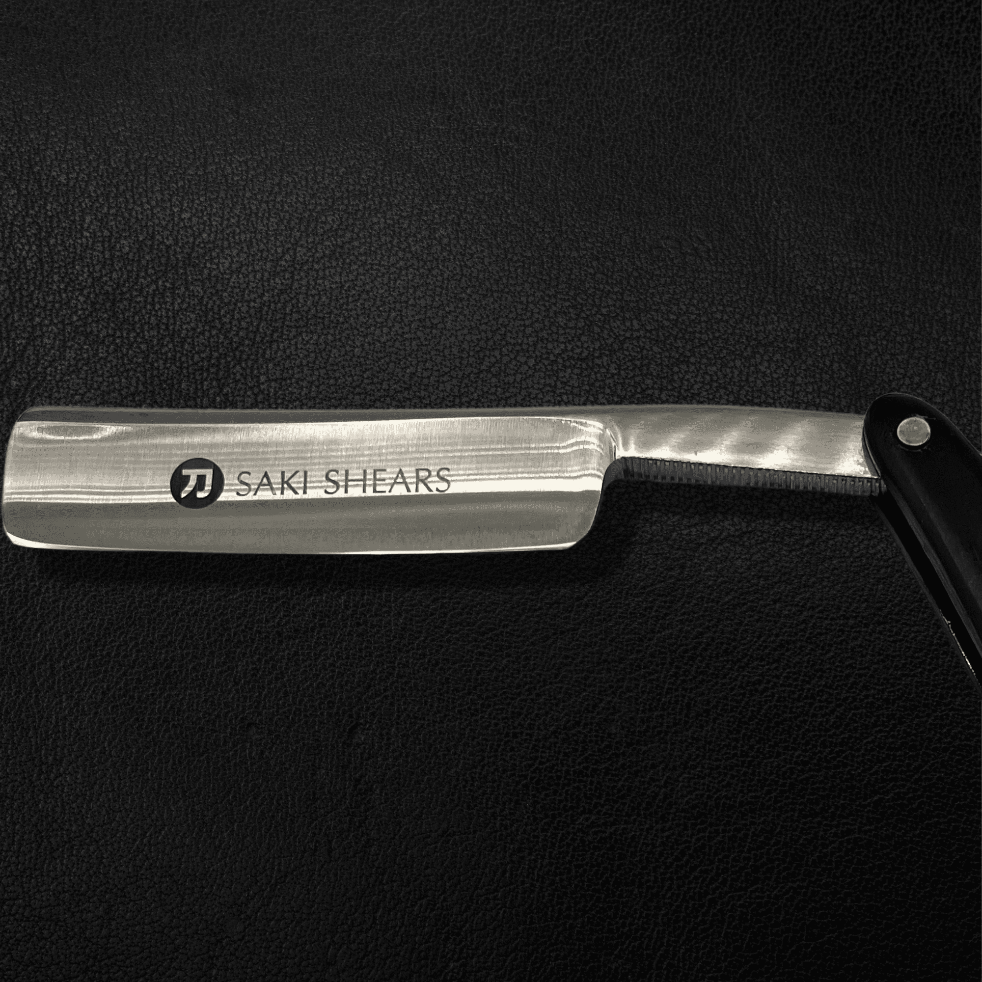 Saki Shears Premium Straight Razor for Men with Long Handle, Black