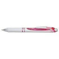 Pentel BL77PWP EnerGel RTX Retractable Liquid Gel Pen.7mm, White/Pink Barrel, black Ink
