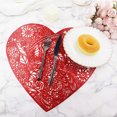 thumbnail image 2 of FYTPOV Romantic Heart Placemats, Roses Hollow Out Placemats for Kitchen and Dining, Valentines Day Decorations, Christmas Placemats for Party Home Decor, Table Decor, 2 of 6