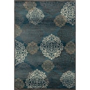 Art Carpet 21667 Tapis tissé Novi Collection Day Dreaming, 5 x 8 pi, Bleu